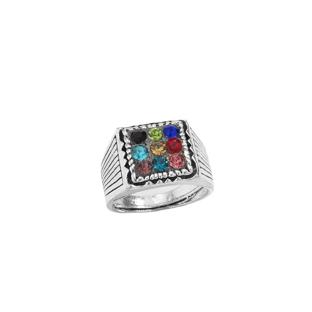 New Ancient Silver Korean Version Ins Style fashion Ring Men's Sports Hip Hop Street Design Sense Ring retro