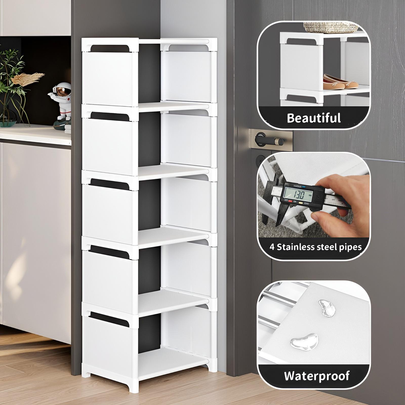 

Простая обувница большой вместимости и легкой сборки 6-10 ярусов Органайзер для хранения обуви для прихожей, коридора, гостиной и общежития