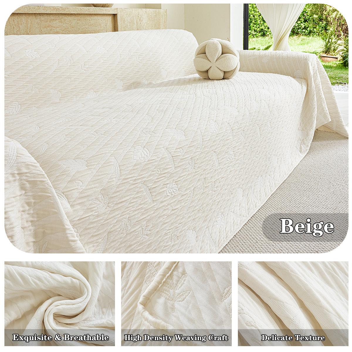

Extra Large Wide Three Layer Air Fiber Blanket Sofa Cover Universal For All Seasons Machine Washable Sofa Slipcover Sofa Protector 115*70cm бежевый