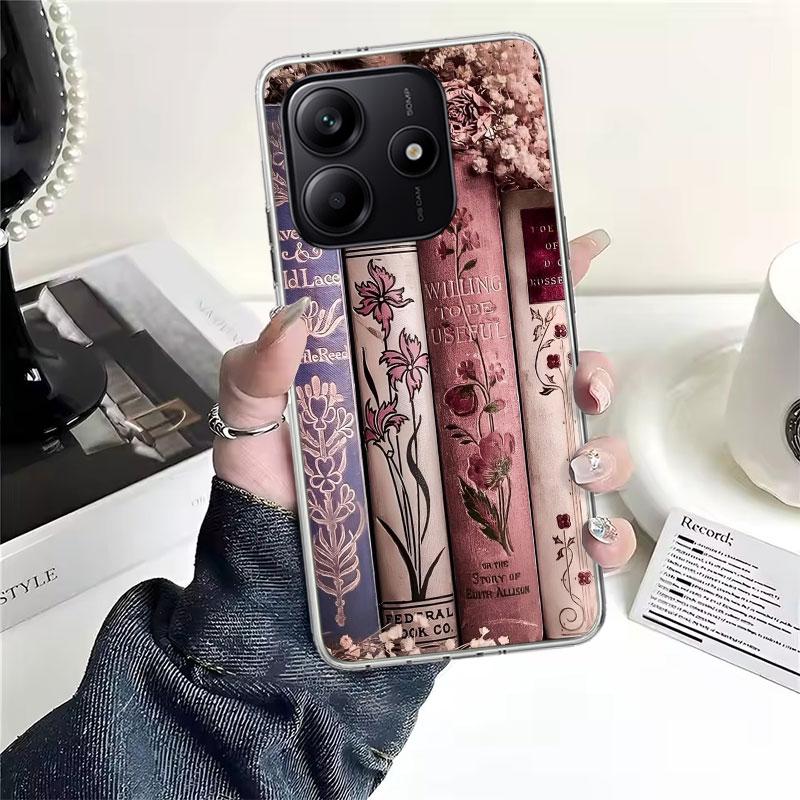 Read Books illustration Reading Soft Phone Case For Xiaomi Redmi Note 15 14 14S 13 12 Pro Plus 12S 11 11S 11E 10 10S 11T 5G Fund