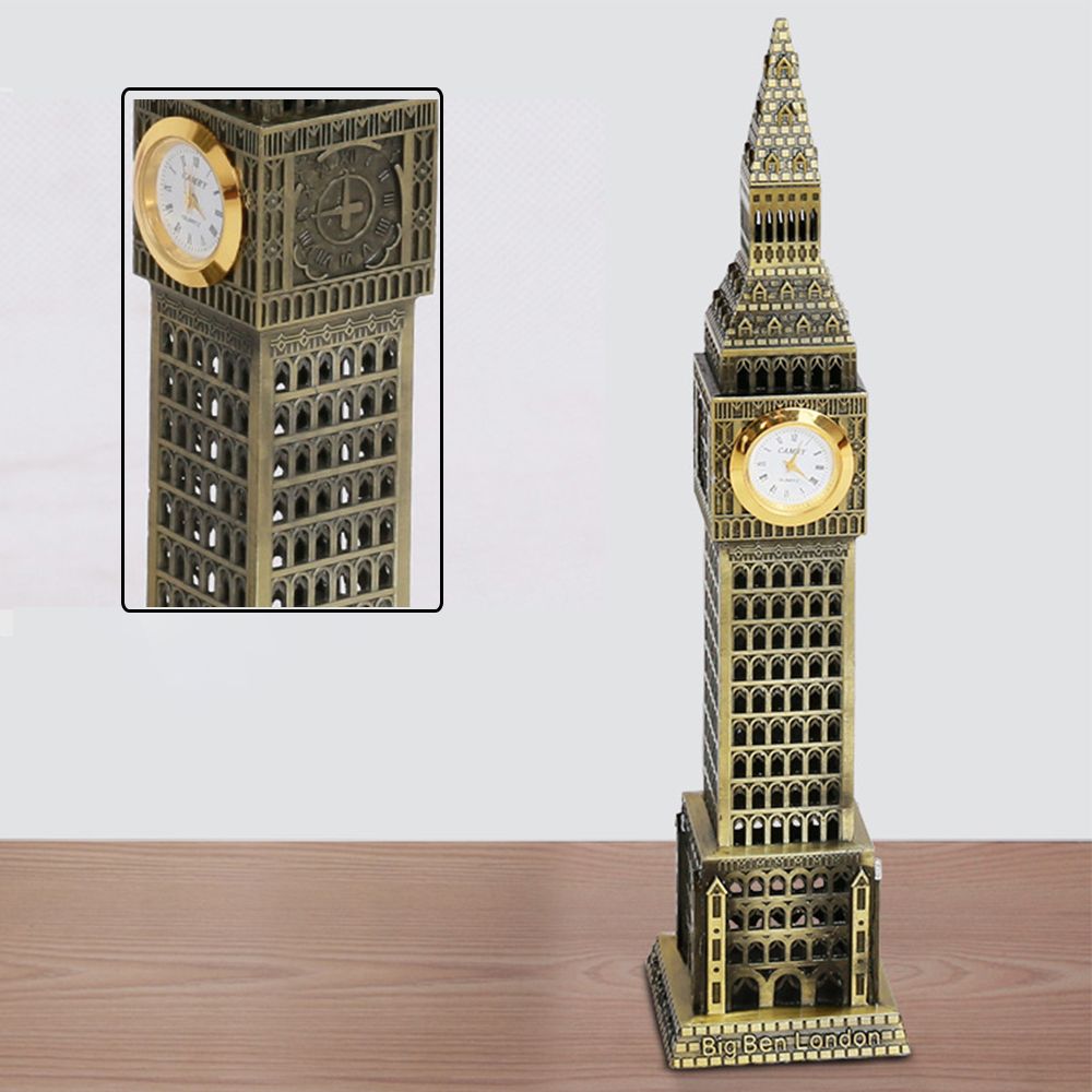 Metal Souvenir Home Crafts Big Ben Tower Sculpture Big Ben Model Desktop Ornament Home Decoration