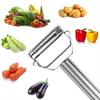 Stainless Steel Vegetable Fruit Peeler Kitchen Multifunction Melon Double-Head Peeler Home Potato Slicer Shredder Carrot Peeler