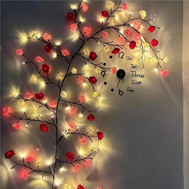 Cherry Blossom LED Rattan Branch Lights - Flexible Indoor Atmosphere Decor