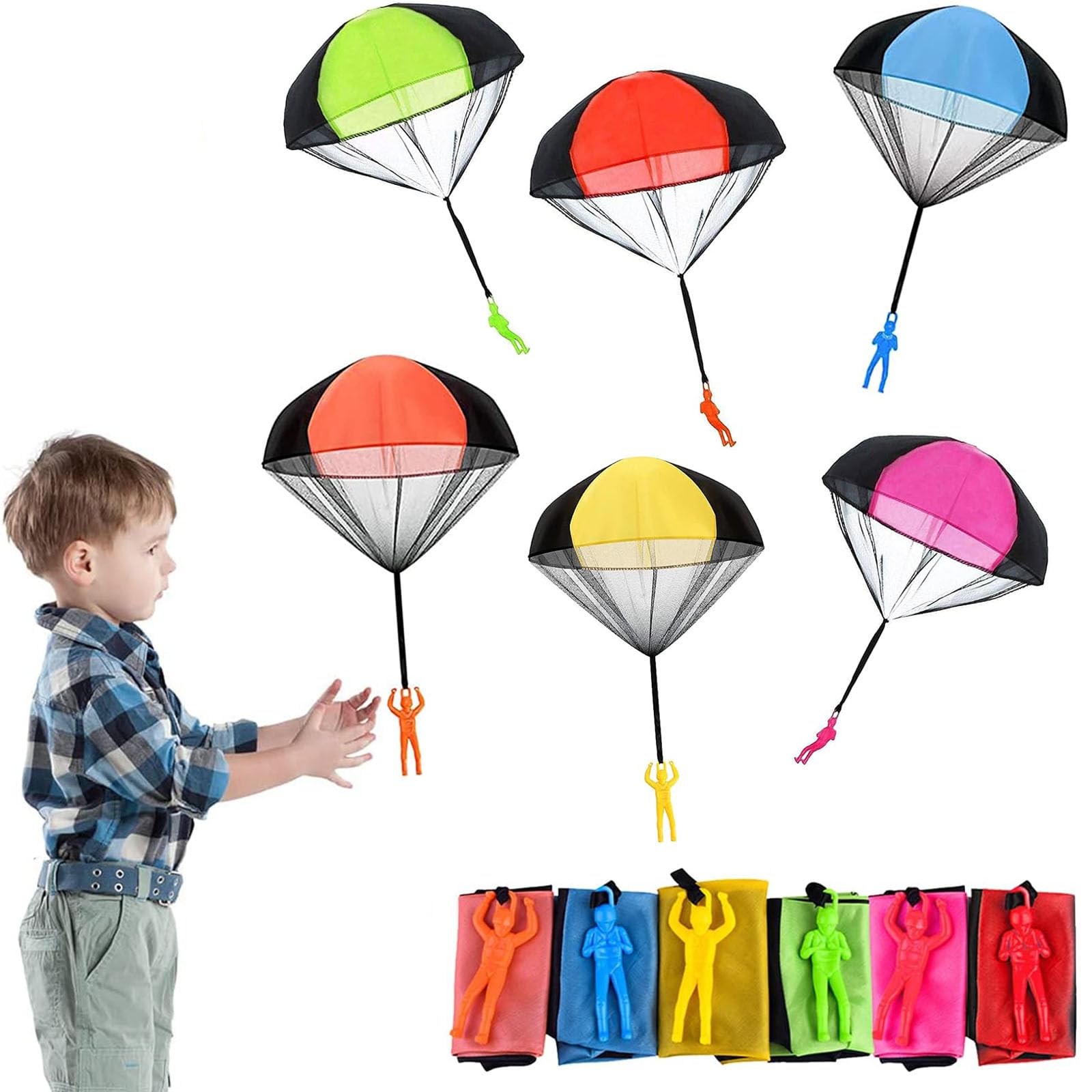 DFsucces Mini Outdoor Flying Popular Day Gift of Parachute, Hand-Thrown Toy, Play, Toy, Children s (Set 6)