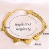 8MM Smooth Surface Heart 18K Gold Stainless Steel Double Layer Bracelet, Laser Engravable