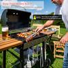 11-Piece BBQ Grill Tools Set with Tongs, Spatula, Apron & Bag, Stainless Steel Portable Kit for Camping, Gifts for Men Dad