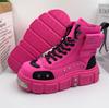 Fashion New Designer Men's Fashion Height Increasing Causal Shoes Male Retro High Tops Flats Moccasins Walking Sneakers Ankle Boots
