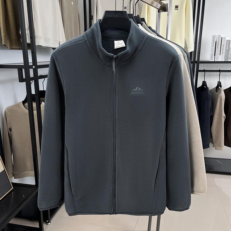 Men's Double-Sided Fleece Jacket - Warm Casual Spring & Autumn Mountaineering Liner