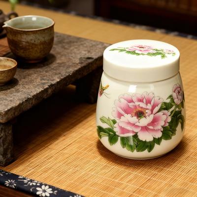 Yousheng Keramik-Teedose mit Deckel Tragbares Vorratsglas für losen Tee Honig Gewürze Sogar Kochen Eierbecher Luftdichter Behälter für die Küche