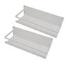 2PCS Wall Mount Storage Shelf with Hooks Magnetic Suction Floating Organizer for Bathroom Washstand White
