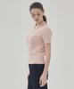 The Knit Company Orea Cable Polo Shirt - Mellow Pink
