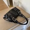 Spicy Girl Vintage Underarm Bag Y2K Motorcycle Bag Portable Retro Rivet Shoulder Bag  Girls