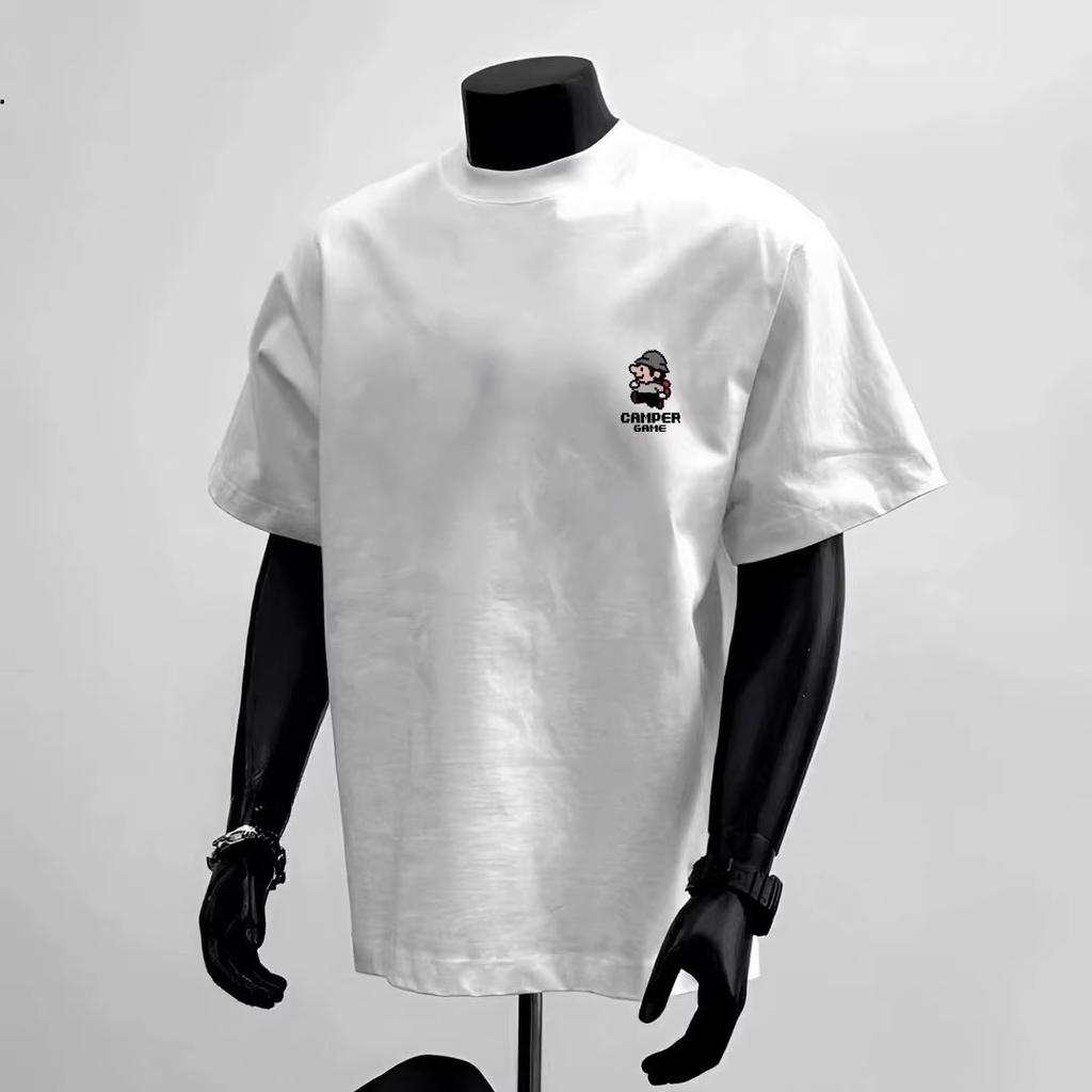 American Trendy Brand Short-Sleeved Pure Cotton Men'S Printed T-Shirt Trendy Men'S And Women'S Versatile Round Neck T-Shirt Men'S