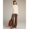 Women's Wool-Blend Striped Round Neck Knit Sweater
