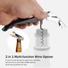 Wine Aerator Pourer Set, Pressure Bottle Opener, Pour Spout,Stoppers, Ring, Wine Foil Cutter