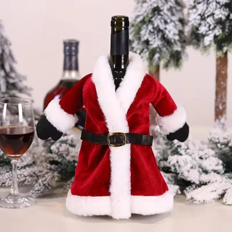 Christmas Wine Bottle Cover Merry Christmas Decor For Home 2026 Navidad Noel Natal Ornaments Xmas Gift Happy New Year Wholesale