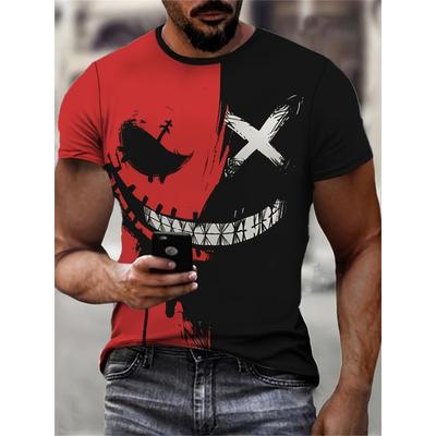Summer Men's Fashion Short Sleeve T-Shirt, Men's Outdoor Casual Round Neck Pullover Sports