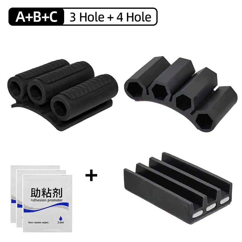 Magnetic Bit Holder 3 Holes Screwdriver Bit Holder Drill Bit Stand Storage Case with 3M Adhesive Tape Power Tools Accessories