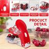 6 in 1 Cherry Pitter Tool with Ergonomic Handle , Portable, Mess Free Seed Remover for Cherries, Jujube , Dates, Easy Clean Silicone Design,
