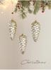 Vintage Gold & Silver Pine Cone Acorn Ornaments for Christmas Tree Decoration