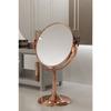 Maxi Size Rose Gold Plated 3x Magnifying Mirror Decorative Makeup Mirror Double Sided Rose Look