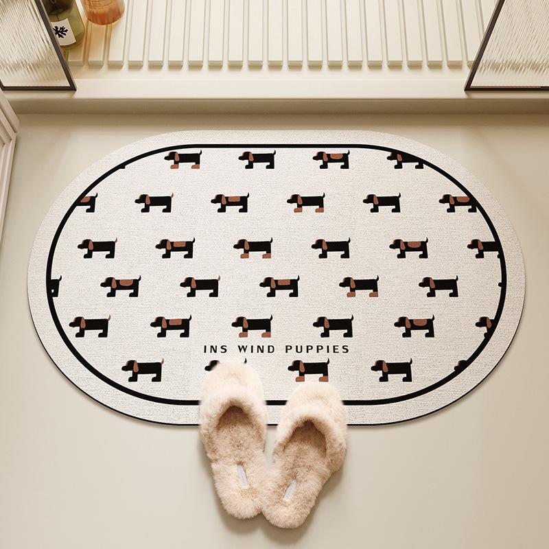 

Cartoon Bathroom Diatom Mud Floor Mat Bathroom Door Absorbing Quick-drying Floor Mat Household Quick-drying Easy-to-maintenance Floor Mat 40 * 60cm