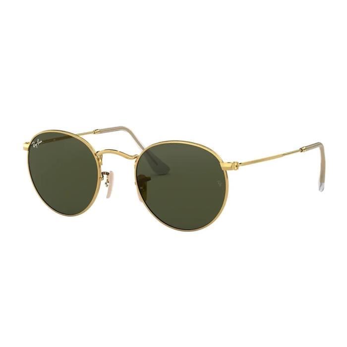 RAY BAN Lunettes de Soleil RB3447 001 Round Or Mixte