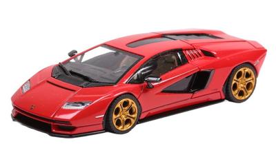 Hung Hing Toys Lamborghini Countach LPI Red Wheel Finished Product 1/64 800-4 (gold Rims)