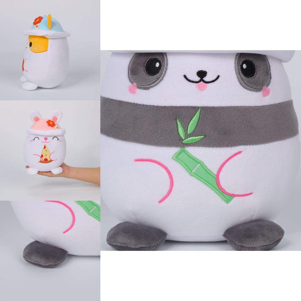 Süßes Plüschtier Hase Panda Kissen Weiche Puppe Geschenk für Kinder Mit entzückenden Tierdesigns