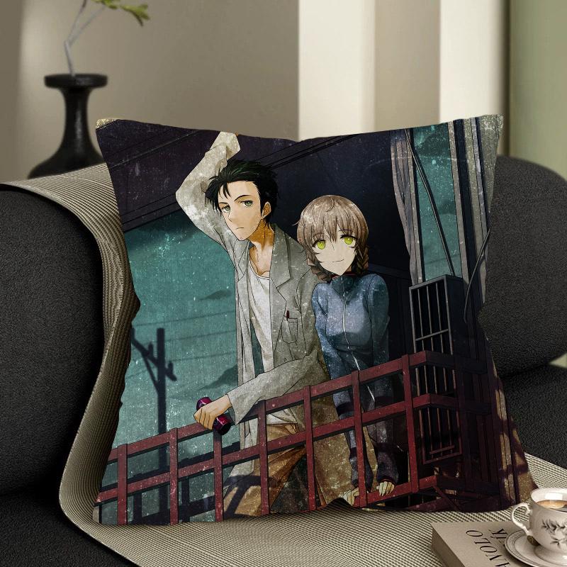 Steins Gate Kissenbezug toon Geschenk Kissenbezug Schlafzimmer Zuhause Sofa Stuhl Sitz Dekor Kissenbezug