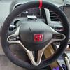 Hand Sew Black Suede Car Steering Wheel Cover For Civic Civic 8 2006 - 2011 Ize Steering Wrap Car Accessories