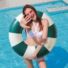 1PC Dark Green Vintage Pool Floats Summer inflatable Swim Ring, Beach and Pool Swim Aid, Beach Toys for Pool Party