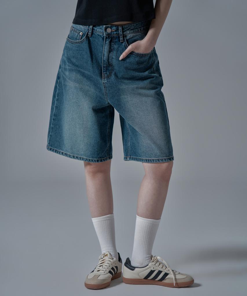 WAARFORWOMAN W1136 Denim Shorts_Dark Blue