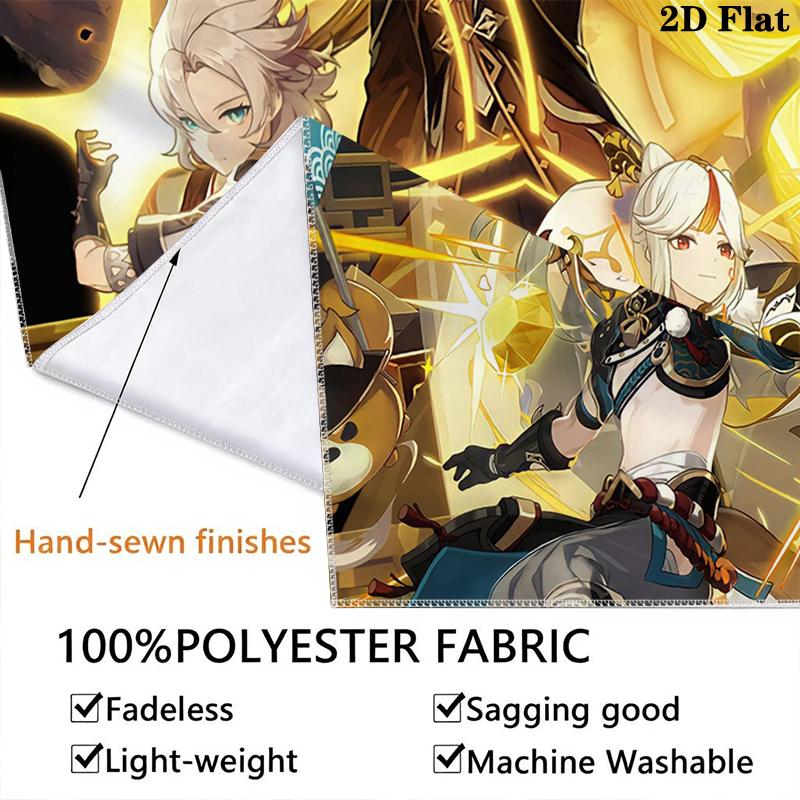 Genshin Impact Wall Tapestry Aesthetic Wall Hanging Printed Fabric Blanket Decorative Tapestries for Bedroom Living Room Home Decor