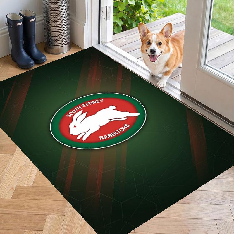 Soft Floor Carpet South Sydney Rabbitohs Pattern Area Rug Decorative Mat For Home Room Decoration