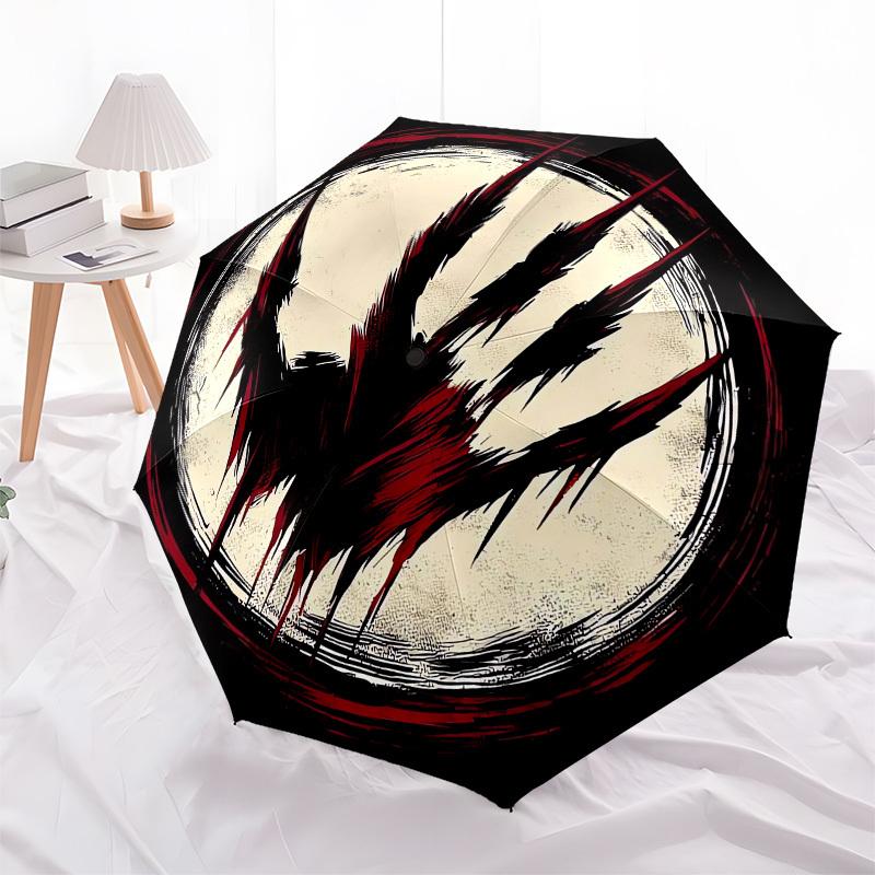 

1pc Bloodstained Symbol Umbrella with Plastic Handle,Compact & Stylish,Cartoon Pattern,Outdoor UmbrellaPT529