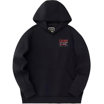 Anta Training Series Letter Sports Casual Simple Solid Color Hoodie Men Hoodies Black 152347721S-3