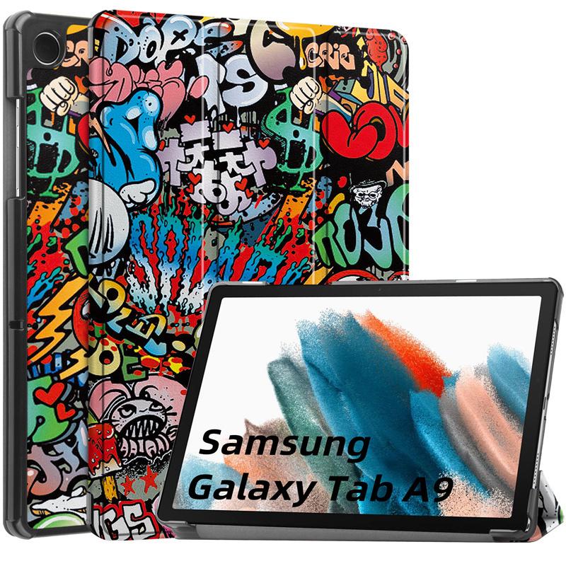 Tablet Case Funda For Samsung Galaxy Tab A9 Case 8'' 2023 Tri-Folding Flip Magnetic Stand Protective Shell For Galaxy Tab A9 2023 Cover Kids