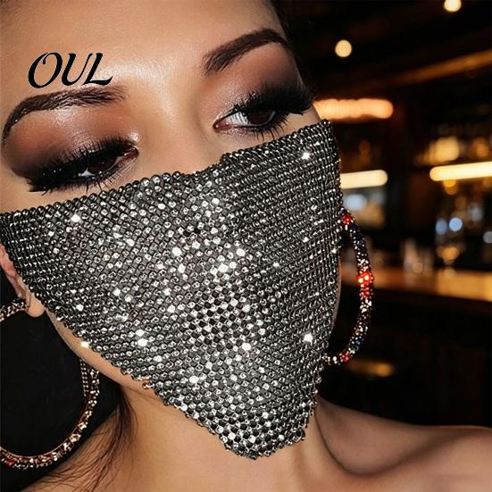 Sexy Nachtclub Requisiten Funkelnde Strass Gesichtsmaske, Glitzer Kristall Maskerade Bling Halb Exquisite Metallkunst Masken Abdeckungen für Damen Halloween