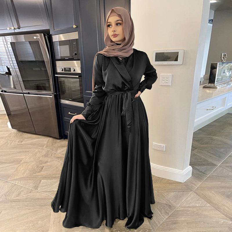 Dubai Strappy Big Swing Long Robe Dress 007 - Arabic-Inspired Design