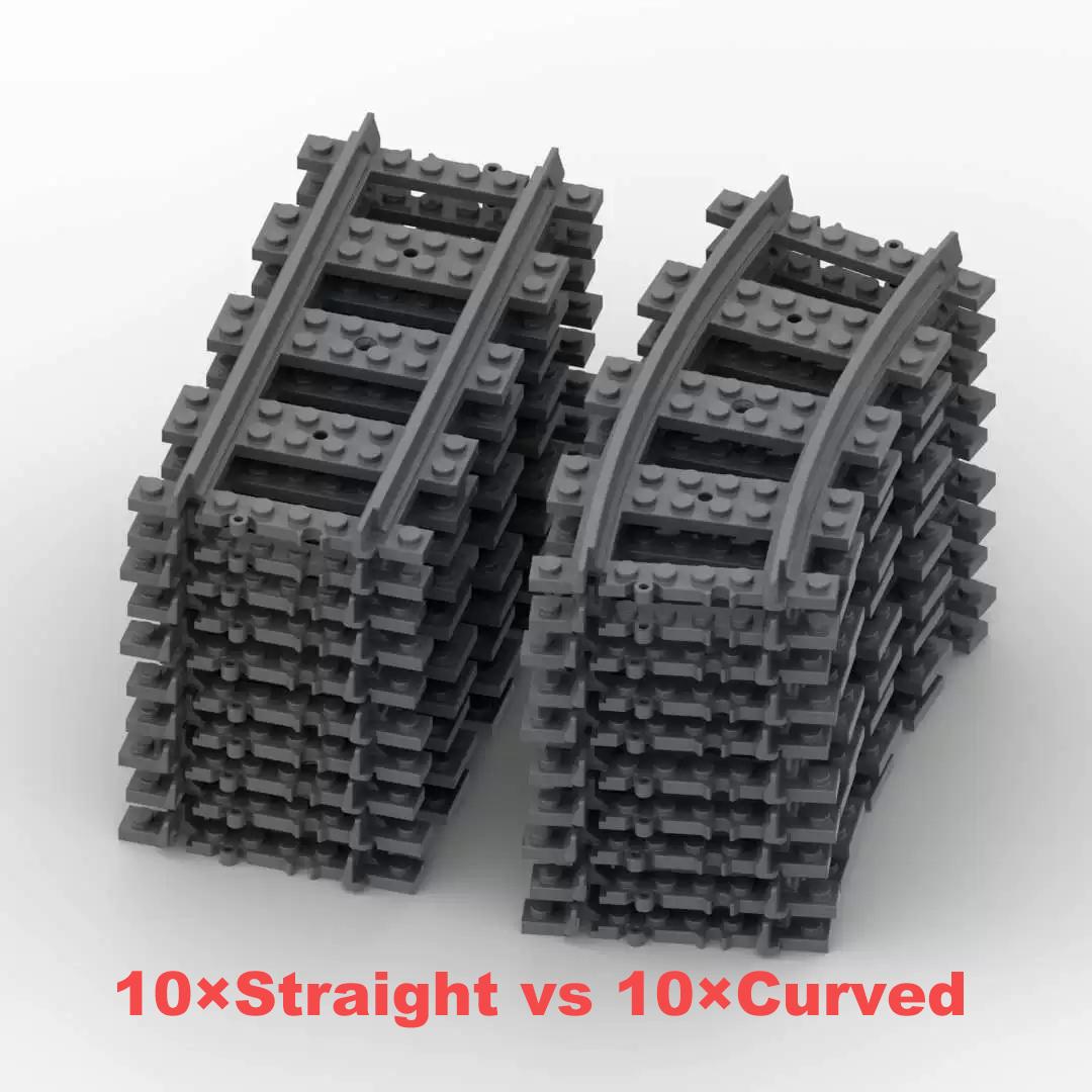 

Городские Креативные Железнодорожные Пути Поезда Железная Дорога Раздвоенный Рельс Прямые Изогнутые Пути Наборы Строительные Блоки Кирпичики Аксессуары Детали Игрушки для Детей Детские Мальчик No Box