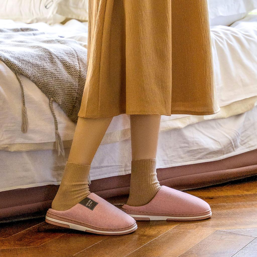Winter Women Home Slippers Plush Warm Flat Slides Breathable Soft Non-slip Slippers Indoor Outdoor Men Casual Slippers