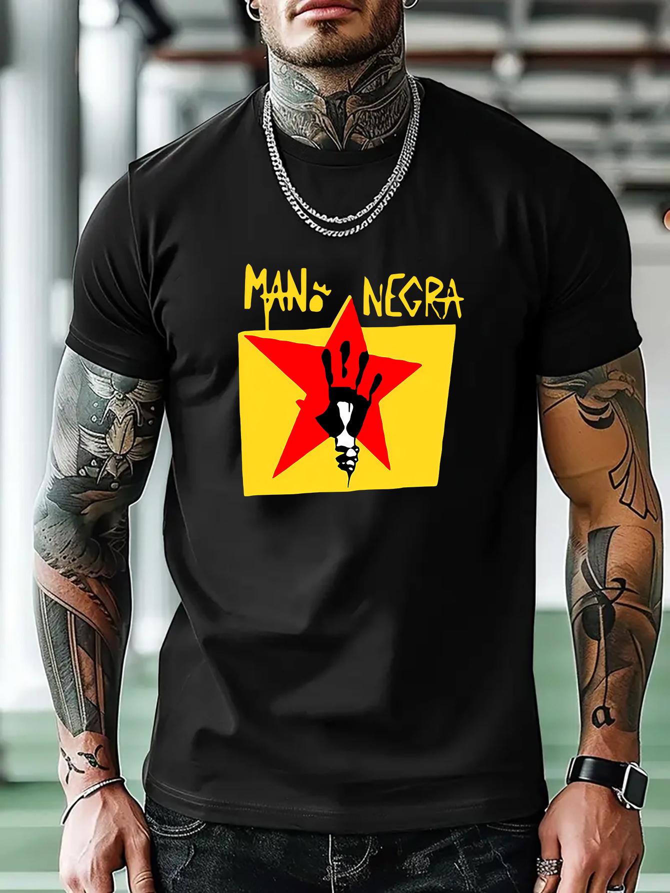 Casual Graphic T-shirt - MANOS NEGRA Print XL