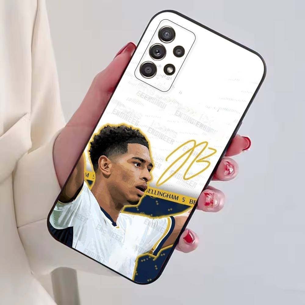 J-Jude F-Football Bellinghams Phone Case For Samsung S25,S24,S21,S22,S23,S30,Ultra,S20,Plus,Fe,Lite,Note,10,Black Cover