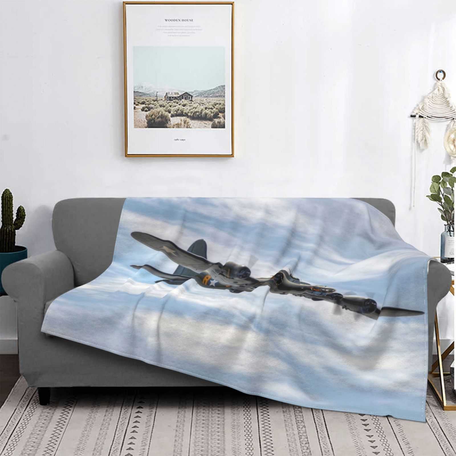 B - 17 Flying Fortress Trend Style Funny Fashion Soft Blanket B 17 B17 Flying Fortress Memphis Belle Sally B Usaaf Warbird Size: 75*100cm, Weight: 230 GSM
