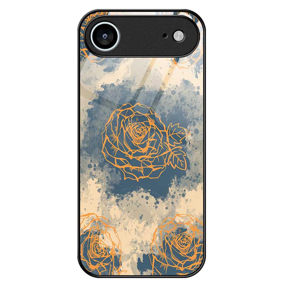 

For iPhone 17 Air Case TPU PC Tempered Glass Pattern Printing Phone Back Cover B0156