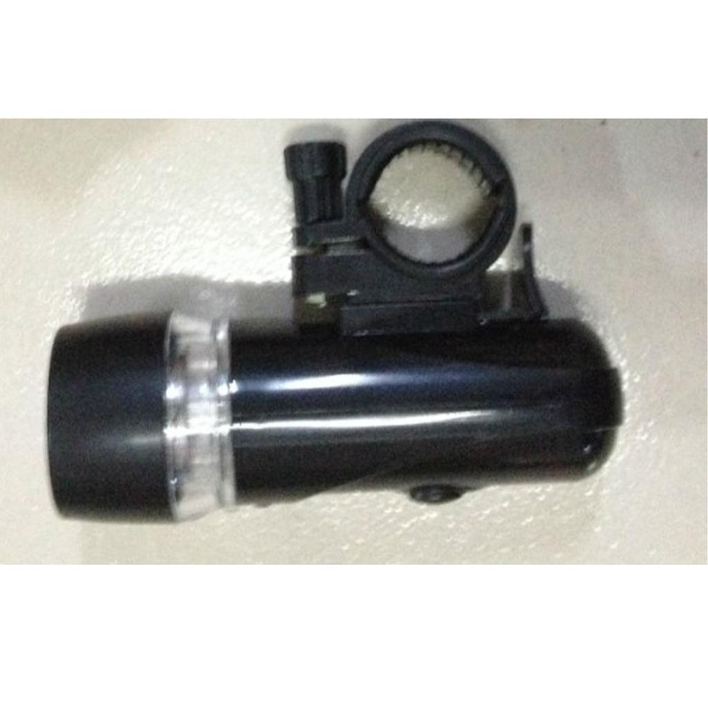 Bike Lights with 5 LED Lights Warning Signal Plastic Black Super Bright Bike Headlight for Night Riding