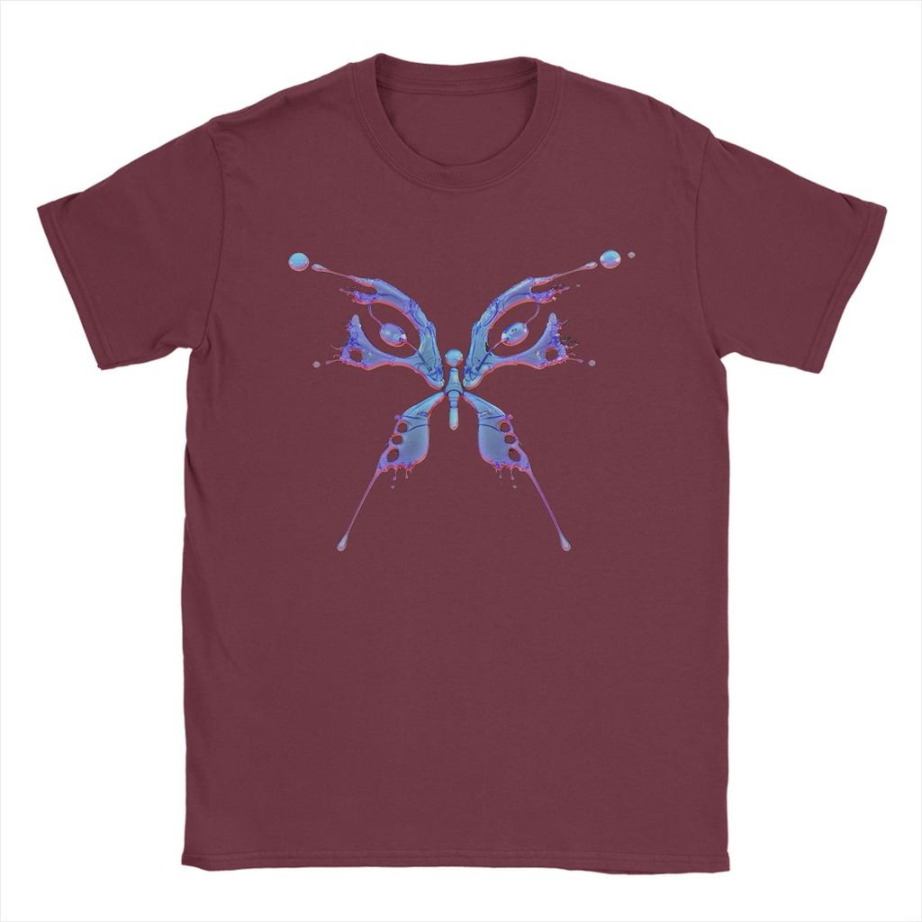 Funny Katys Perrys Butterfly T-Shirts Men Round Neck Pure Cotton T Shirts  Short Sleeve Tees Plus Size Clothes