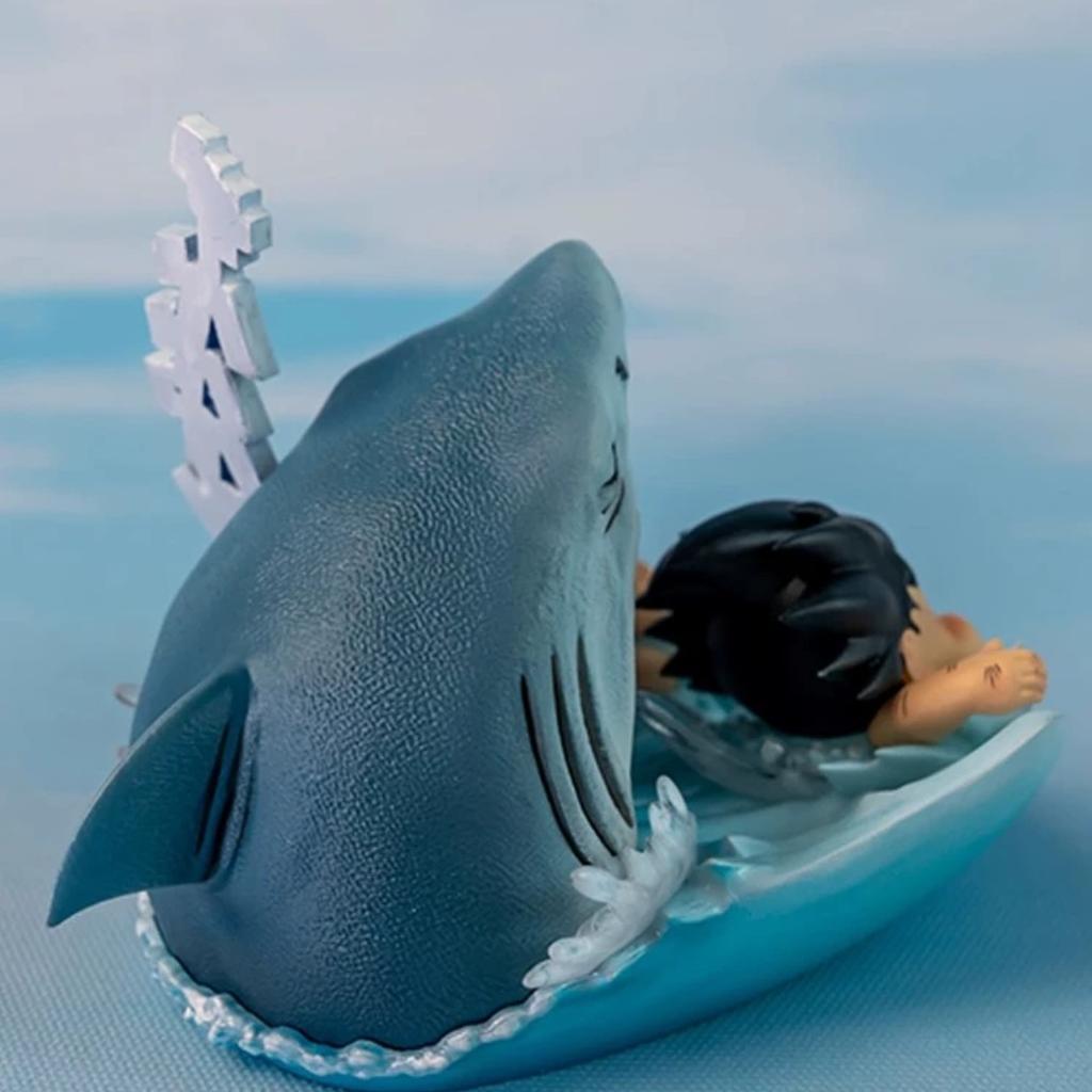 6.5cm/2.6in Anime Dragon Ball Z Son Goku Krillin Shark Attack Water Escape Figure Collectible DBZ Action Figure