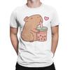 Kawaii Capybara Animal Tshirts Unisex Unisex Novelty 100 Cotton Tees Round Neck Short Sleeve T Shirt Gift Tops
